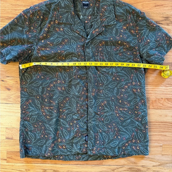 Todd Synder Embroidered Floral Green Men's Shirt - Picture 6 of 9